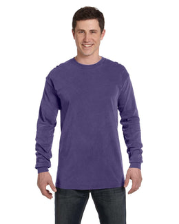 Comfort Colors Garment-Dyed Long Sleeve T-Shirt C6014 | Grape - Front