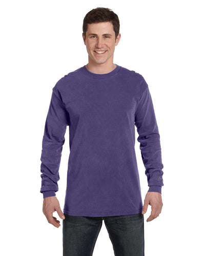 Comfort Colors Garment-Dyed Long Sleeve T-Shirt C6014 | Grape - Front