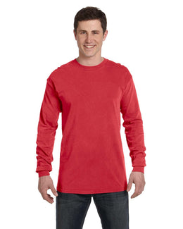 Comfort Colors Garment-Dyed Long Sleeve T-Shirt C6014 | Red - Front