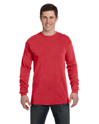 Comfort Colors Garment-Dyed Long Sleeve T-Shirt C6014 | Red - Front