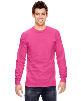 Comfort Colors Garment-Dyed Long Sleeve T-Shirt C6014 | Peony - Front