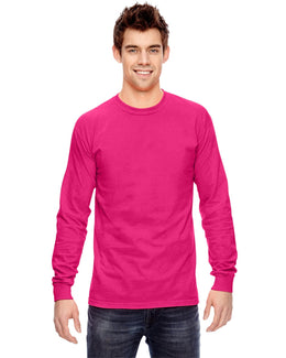 Comfort Colors Garment-Dyed Long Sleeve T-Shirt C6014 | Heliconia - Front