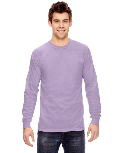 Comfort Colors Garment-Dyed Long Sleeve T-Shirt C6014 | Orchid - Front