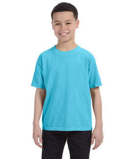 Comfort Colors Youth Garment-Dyed T-Shirt C9018 | Lagoon Blue - Front