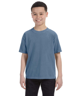 Comfort Colors Youth Garment-Dyed T-Shirt C9018 | Blue Jean - Front