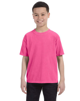 Comfort Colors Youth Garment-Dyed T-Shirt C9018 | Neon Pink - Front