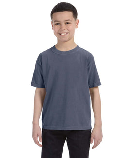 Comfort Colors Youth Garment-Dyed T-Shirt C9018 | Washed Denim - Front