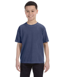Comfort Colors Youth Garment-Dyed T-Shirt C9018 | China Blue - Front