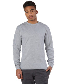 Champion Long Sleeve Tagless T-Shirt CC8C | Light Steel - Front
