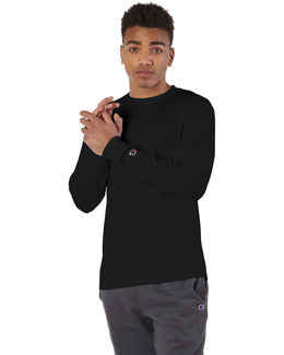 Champion Long Sleeve Tagless T-Shirt CC8C | Black - Front