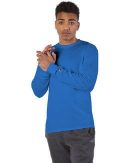 Champion Long Sleeve Tagless T-Shirt CC8C | Royal Blue - Front