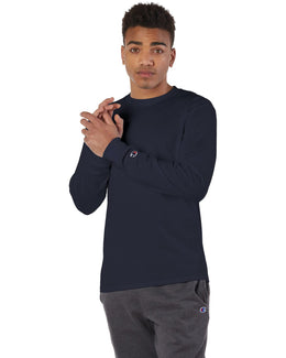 Champion Long Sleeve Tagless T-Shirt CC8C | Navy - Front