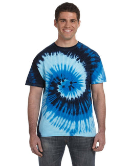 Tie-Dye 100% Cotton Tie Dye T-Shirt CD100 | Blue Ocean - Front
