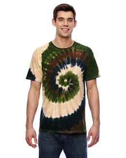 Tie-Dye 100% Cotton Tie Dye T-Shirt CD100 | Camo Swirl - Front
