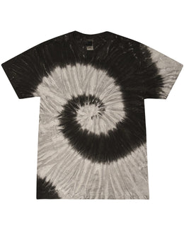 Tie-Dye 100% Cotton Tie Dye T-Shirt CD100 | Black Rainbow - Front