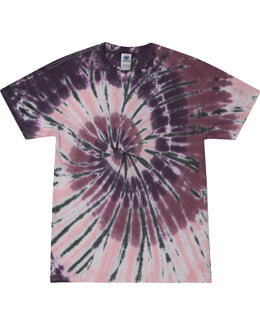 Tie-Dye 100% Cotton Tie Dye T-Shirt CD100 | Cherry Cola - Front