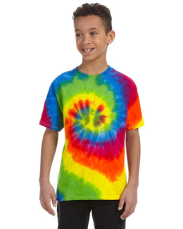 Tie-Dye Youth 100% Cotton Tie-Dyed T-Shirt CD100Y | Moondance - Front