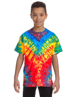 Tie-Dye Youth 100% Cotton Tie-Dyed T-Shirt CD100Y | Woodstock - Front