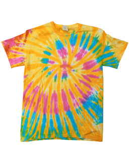 Tie-Dye Youth 100% Cotton Tie-Dyed T-Shirt CD100Y | Aurora - Front