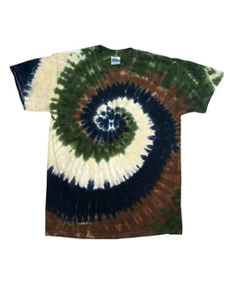 Tie-Dye Youth 100% Cotton Tie-Dyed T-Shirt CD100Y | Camo Swirl - Front