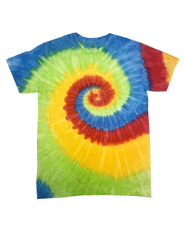 Tie-Dye Youth 100% Cotton Tie-Dyed T-Shirt CD100Y | Pastel Neon - Front