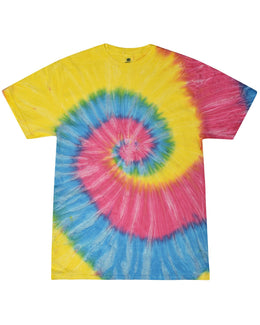 Tie-Dye Youth 100% Cotton Tie-Dyed T-Shirt CD100Y | Sunshine - Front