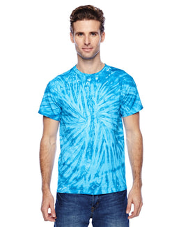 Tie-Dye 100% Cotton Tie-Dyed T-Shirt CD110 | Neon Blueberry - Front
