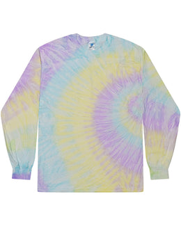 Tie-Dye 100% Cotton Long Sleeve Tie-Dyed T-Shirt CD2000 | Mystique - Front