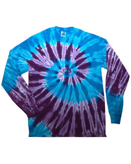 Tie-Dye 100% Cotton Long Sleeve Tie-Dyed T-Shirt CD2000 | Barbados - Front