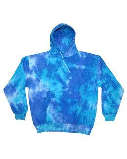 Tie-Dye Pullover Hoodie CD877 | Blue Mix - Front