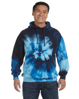 Tie-Dye Pullover Hoodie CD877 | Blue Ocean - Front
