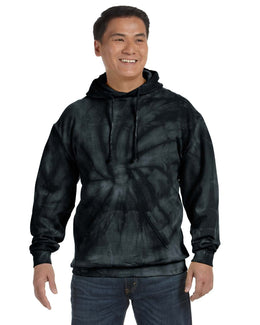 Tie-Dye Pullover Hoodie CD877 | Spider Black - Front
