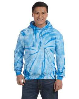 Tie-Dye Pullover Hoodie CD877 | Spider Baby Blue - Front