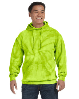 Tie-Dye Pullover Hoodie CD877 | Spider Lime - Front