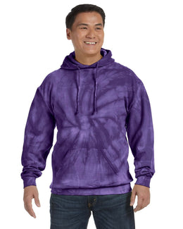 Tie-Dye Pullover Hoodie CD877 | Spider Purple - Front