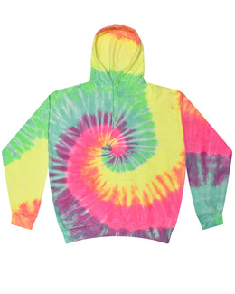 Tie-Dye Pullover Hoodie CD877 | Minty Rainbow - Front