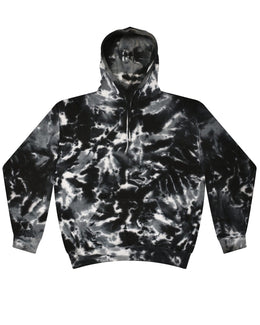 Tie-Dye Pullover Hoodie CD877 | Multi Black - Front