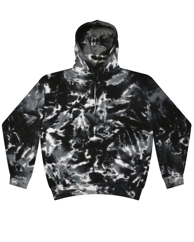 Tie-Dye Pullover Hoodie CD877 | Multi Black - Front