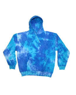Tie-Dye Youth Pullover Hoodie CD877Y | Blue Mix - Front