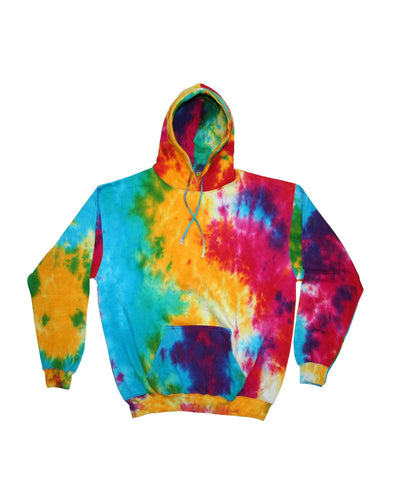 Tie-Dye Youth Pullover Hoodie CD877Y | Mulit Rainbow - Front