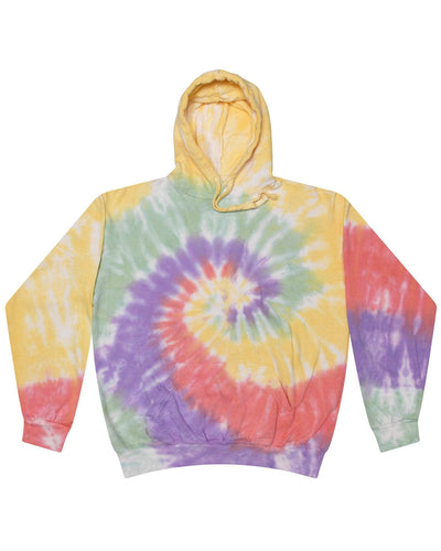 Tie-Dye Youth Pullover Hoodie CD877Y | Zen Rainbow - Front