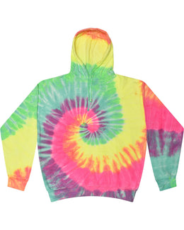 Tie-Dye Youth Pullover Hoodie CD877Y | Minty Rainbow - Front
