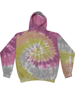 Tie-Dye Youth Pullover Hoodie CD877Y | Desert Rose - Front