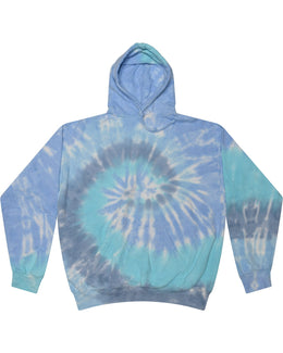 Tie-Dye Youth Pullover Hoodie CD877Y | Lagoon - Front