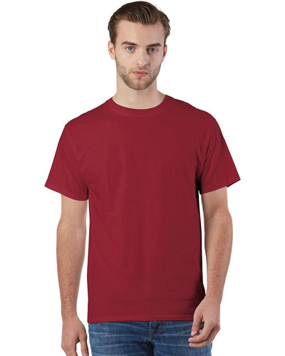 Champion Adult Ringspun Cotton T-Shirt CP10 | True Cardinal - Front
