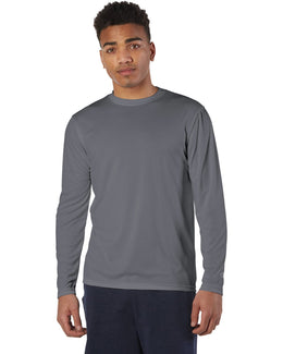 Champion Double Dry Long Sleeve T-Shirt CW26 | Stone Gray - Front
