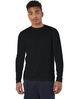 Champion Double Dry Long Sleeve T-Shirt CW26 | Black - Front