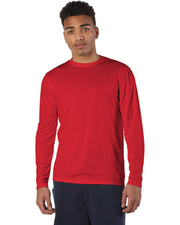 Champion Double Dry Long Sleeve T-Shirt CW26 | Scarlet - Front