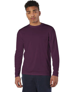 Champion Double Dry Long Sleeve T-Shirt CW26 | Maroon - Front