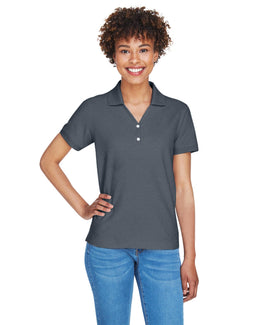 Devon & Jones Ladies Fine Pima Pique Polo D100W | Graphite - Front